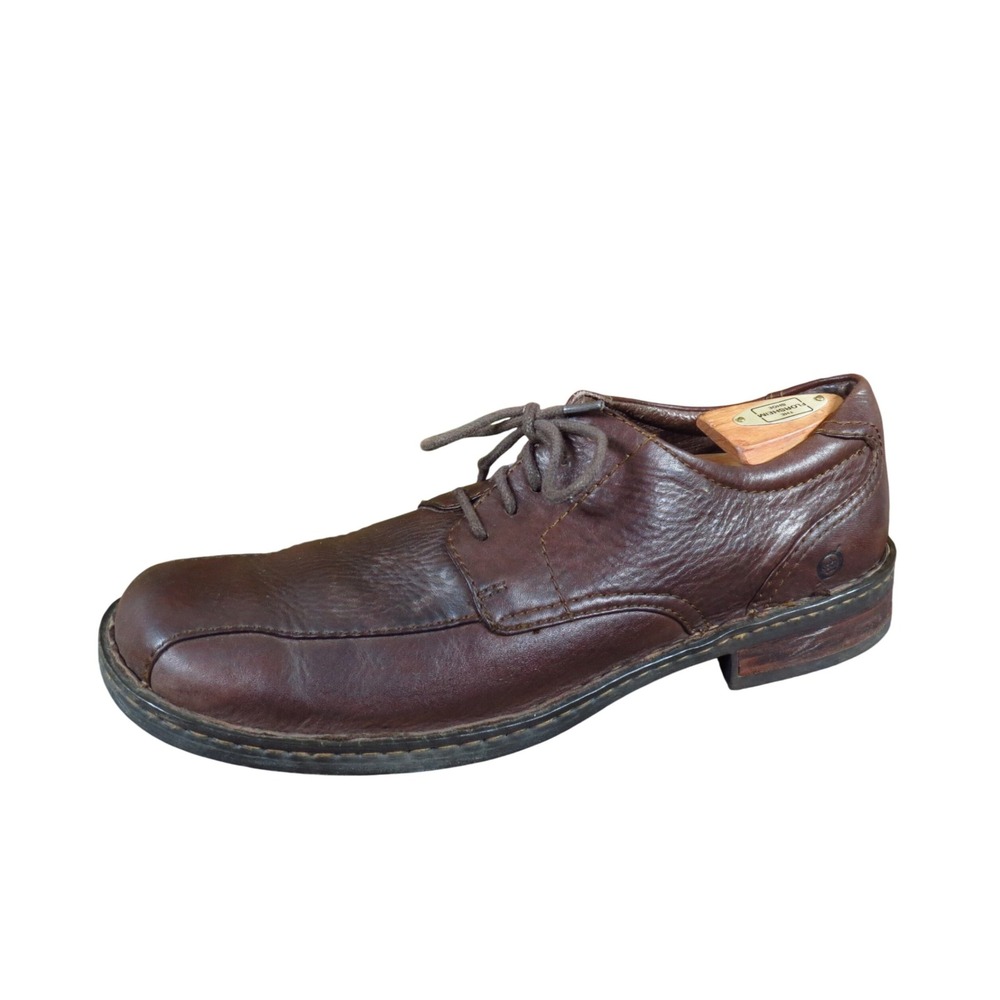 Born H04335 Men Oxford Shoe Size 12 Professional Dress Brown Leather Lace Up